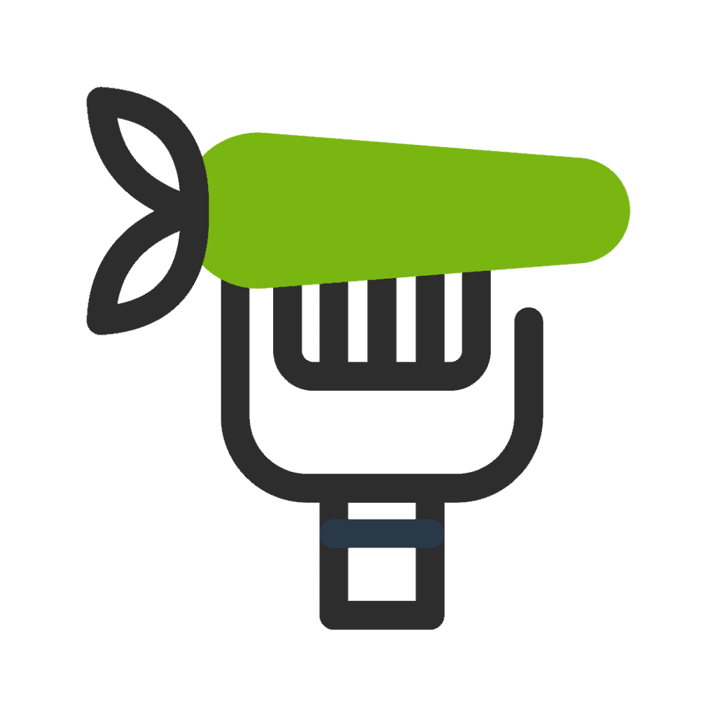 Eco-friendly gardening logo with leaf design, representing sustainable lawn care services.